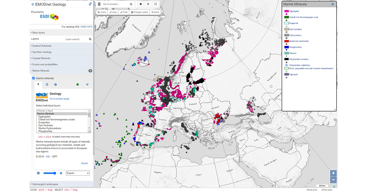 New Minerals Datasets from EMODnet Geology